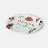 ファーストロデオカウボーイワイルドウエスト誕生日 ペーパープレート (アングル)