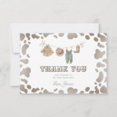 ファーストロデオカウボーイ服ウェスタンボーイ誕生日 サンキューカード (正面)