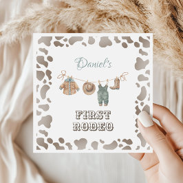 ファーストロデオカウボーイ服ボーイ誕生日 スタンダードカクテルナプキン