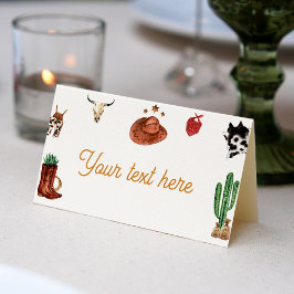 ファーストロデオカウボーイ誕生日座席表 プレイスカード