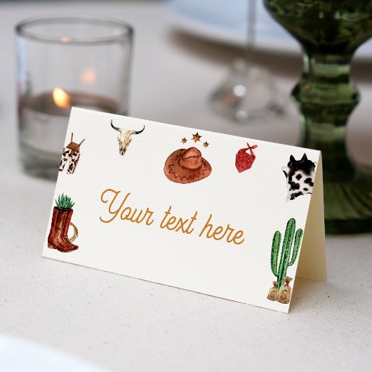 ファーストロデオカウボーイ誕生日座席表 プレイスカード