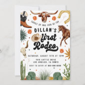 ファーストロデオカウボーイ誕生日招待状 招待状 (正面)