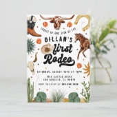 ファーストロデオカウボーイ誕生日招待状 招待状 (スタンド正面)