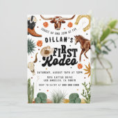 ファーストロデオカウボーイ誕生日招待状 招待状 (スタンド正面)