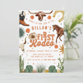 ファーストロデオカウボーイ誕生日招待状 招待状 (スタンド正面)