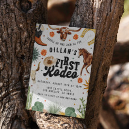 ファーストロデオカウボーイ誕生日招待状 招待状