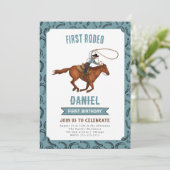 ファーストロデオカウボーイ誕生日招待状 招待状 (スタンド正面)
