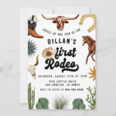 ファーストロデオカウボーイ誕生日 招待状 (正面)