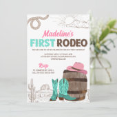 ファーストロデオガールズウェスタンファースト誕生日 招待状 (スタンド正面)
