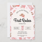 ファーストロデオガールズ誕生日招待状 招待状 (正面)