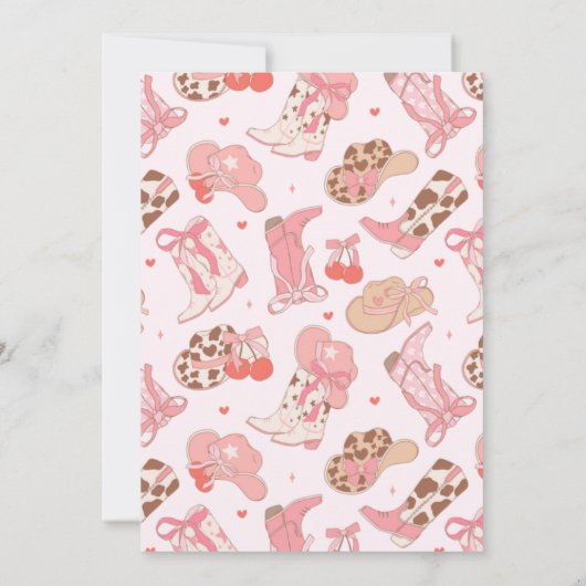 ファーストロデオガールズ誕生日招待状 招待状 (裏面)