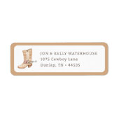 ファーストロデオニュートラルサザンカウボーイ差出人住所 ラベル (正面)