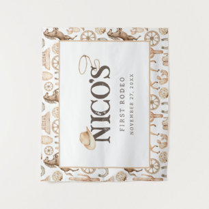 ファーストロデオニュートラルサザンカウボーイ誕生日 タペストリー