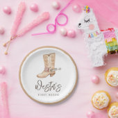 ファーストロデオニュートラルサザンカウボーイ誕生日 ペーパープレート (パーティー)