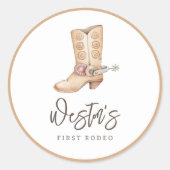 ファーストロデオニュートラルサザンカウボーイ誕生日 ラウンドシール (正面)