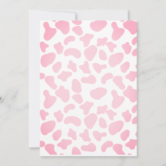 ファーストロデオパーティーピンク女性のカーボーイ誕生日 招待状 (裏面)