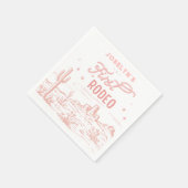 ファーストロデオピンクペーパーナプキン スタンダードカクテルナプキン (角)