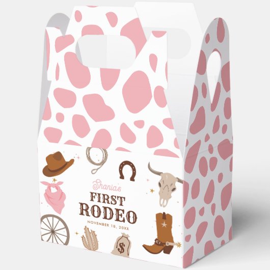 ファーストロデオピンクワイルドウエストガール1st誕生日 フェイバーボックス (見開き)