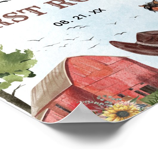 ファーストロデオホースバーン1st誕生日パーティーへようこそ ポスター (角)