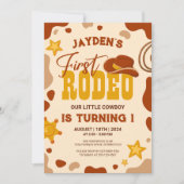 ファーストロデオリトルカウボーイ誕生日 招待状 (正面)