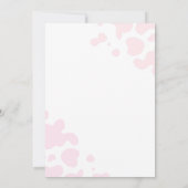 ファーストロデオリトル女性のカーボーイ1stバースデーピンクレッド 招待状 (裏面)