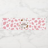 ファーストロデオワイルドウェストピンクガールファースト誕生日 ペットボトルラベル (シングルラベル)