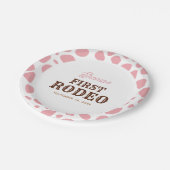 ファーストロデオワイルドウェストピンクガールファースト誕生日 ペーパープレート (アングル)