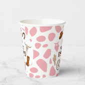 ファーストロデオワイルドウェストピンクガールファースト誕生日 紙コップ (左)