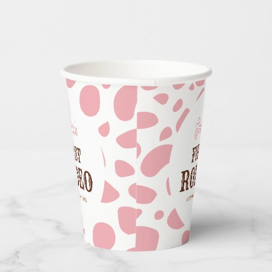 ファーストロデオワイルドウェストピンクガールファースト誕生日 紙コップ (右)