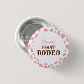 ファーストロデオワイルドウェストピンクガールファースト誕生日 缶バッジ (正面&裏面)