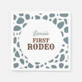 ファーストロデオワイルドウェストブルーボーイファースト誕生日 スタンダードカクテルナプキン (正面)