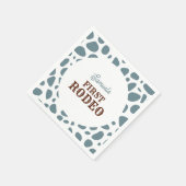 ファーストロデオワイルドウェストブルーボーイファースト誕生日 スタンダードカクテルナプキン (角)