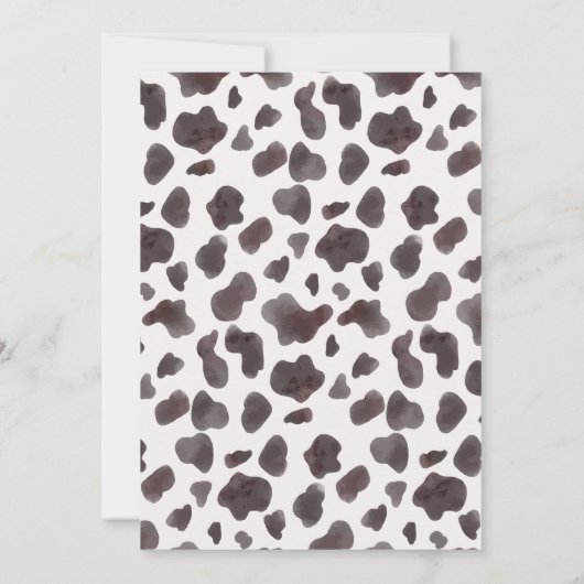 ファーストロデオワイルドウエストカウボーイ誕生日 招待状 (裏面)