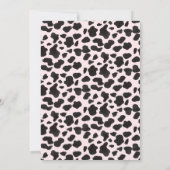 ファーストロデオワイルドウエスト女性のカーボーイピンクガール誕生日 招待状 (裏面)