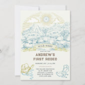 ファーストロデオヴィンテージ招待状テンプレート 招待状 (正面)