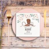 ファーストロデオ女性のカーボーイウェスタンフローラ1st誕生日 スタンダードカクテルナプキン