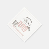 ファーストロデオ女性のカーボーイウエスタンピンク1st誕生日 スタンダードカクテルナプキン (角)