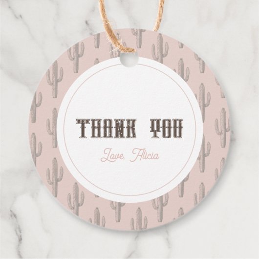 ファーストロデオ女性のカーボーイウエスタンピンク1st誕生日 フェイバータグ (裏面)