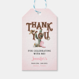 ファーストロデオ女性のカーボーイ誕生日ありがとう ギフトタグ