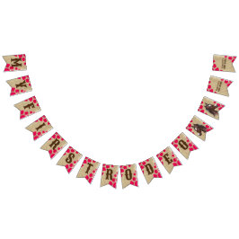 ファーストロデオ女性のカーボーイ誕生日パーティカスタムー バンティングフラッグ