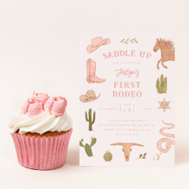 ファーストロデオ女性のカーボーイ誕生日パーティー 招待状