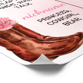 ファーストロデオ女性のカーボーイ誕生日マイルストーンポスター ポスター (角)