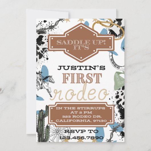 ファーストロデオ招待状 招待状 (正面)