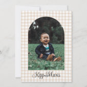 ファーストロデオ誕生日と写真テンプレート シーズンカード (裏面)