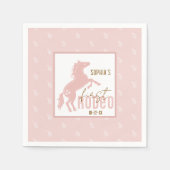 ファーストロデオ誕生日ナプキンス – ウェスタンカウボーイザーズ スタンダードカクテルナプキン (正面)