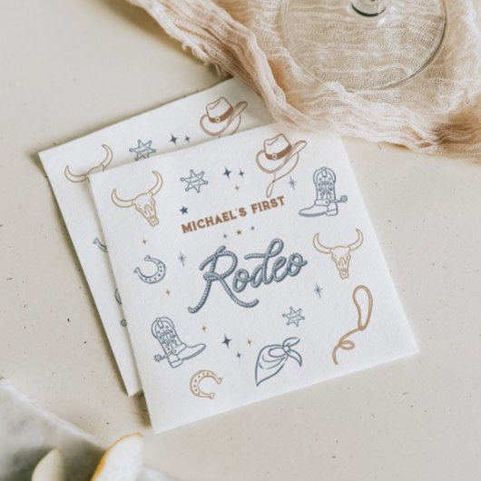 ファーストロデオ誕生日パーティー スタンダードカクテルナプキン
