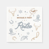 ファーストロデオ誕生日パーティー スタンダードカクテルナプキン (正面)