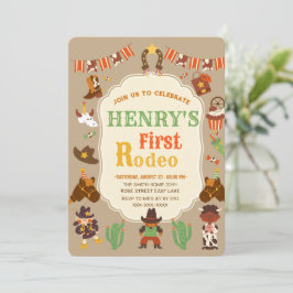 ファーストロデオ誕生日招待状 招待状