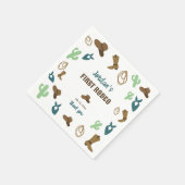 ファーストロデオ誕生日1stカウボーイウェスタン スタンダードカクテルナプキン (角)