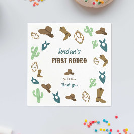 ファーストロデオ誕生日1stカウボーイウェスタン スタンダードカクテルナプキン
